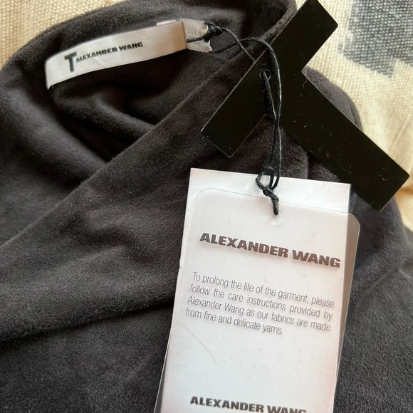 Alexander Wang Bodysuit Lace Up Bodysuit Charcoal Size 8 - Picture 12 of 15